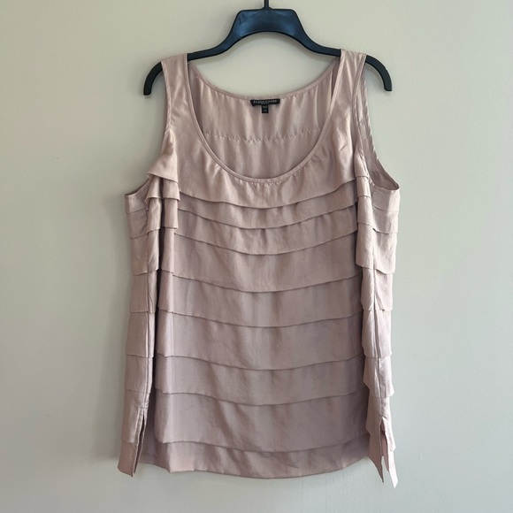 Eileen Fisher Women's Moon Silk Habutai Tiered Tank Top in Pink, size 1X - Picture 1 of 8